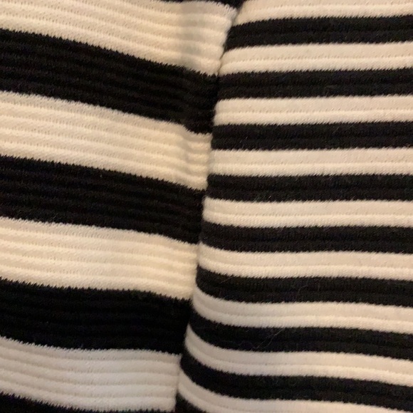 Black and White Striped Flare Dress,  2 - Picture 6 of 8